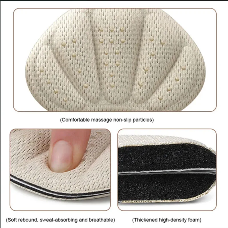 새로운 스폰지 힐 쿠션 인서트 뒷면 힐 프로텍터 신발 용 신발 패드 너무 큰 소프트 메쉬 힐 그립 신발 안창 2 in 1