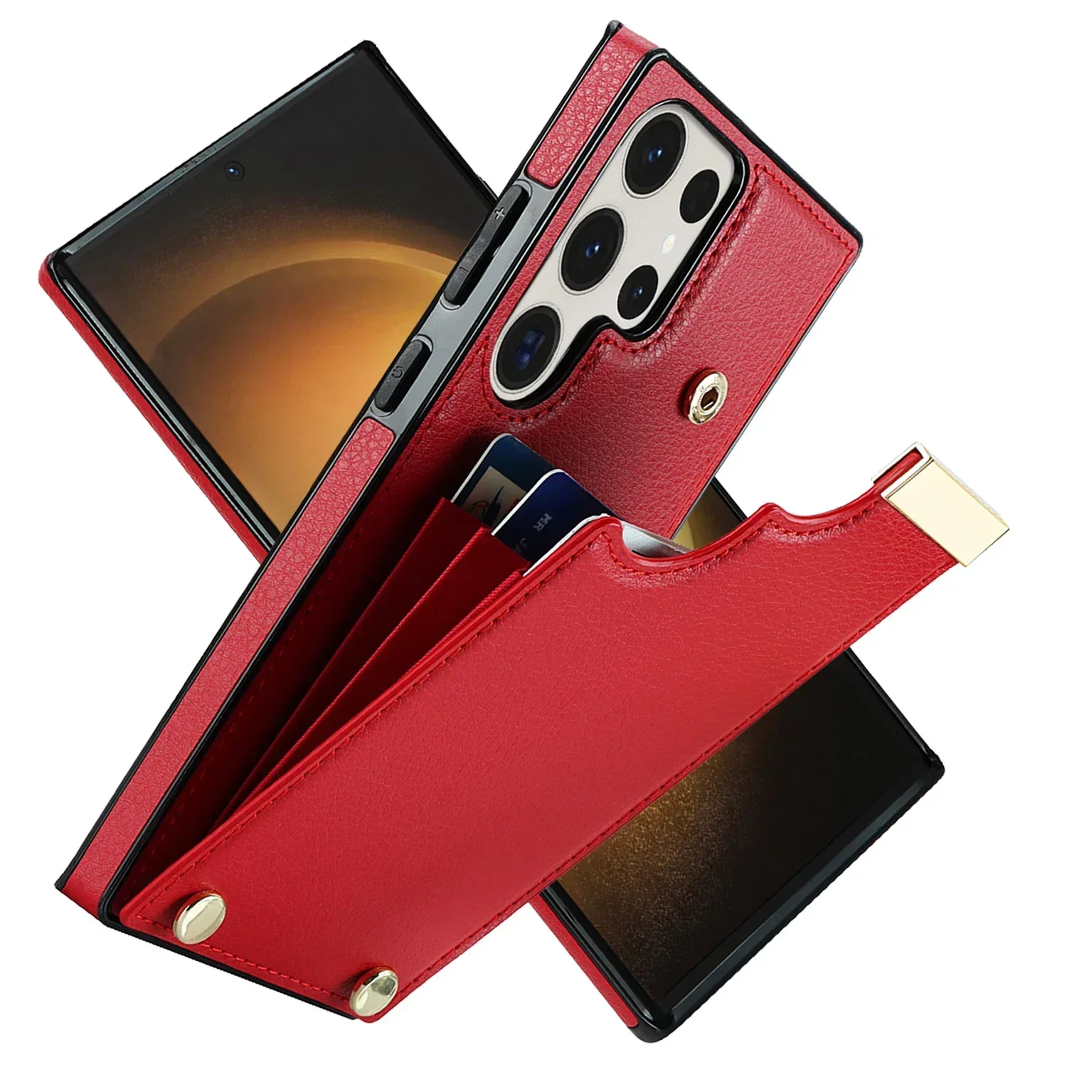 Leather Wallet Case with Organizer Card Slot