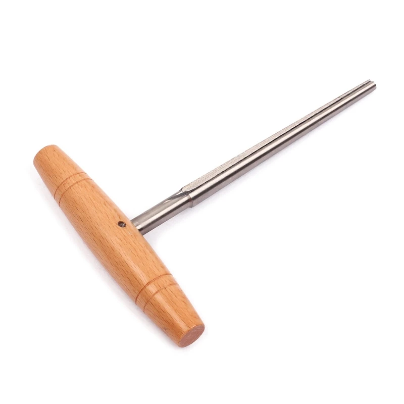 Tbest Violin/Viola Steel Peg Hole Reamer With Wooden Handle Luthier