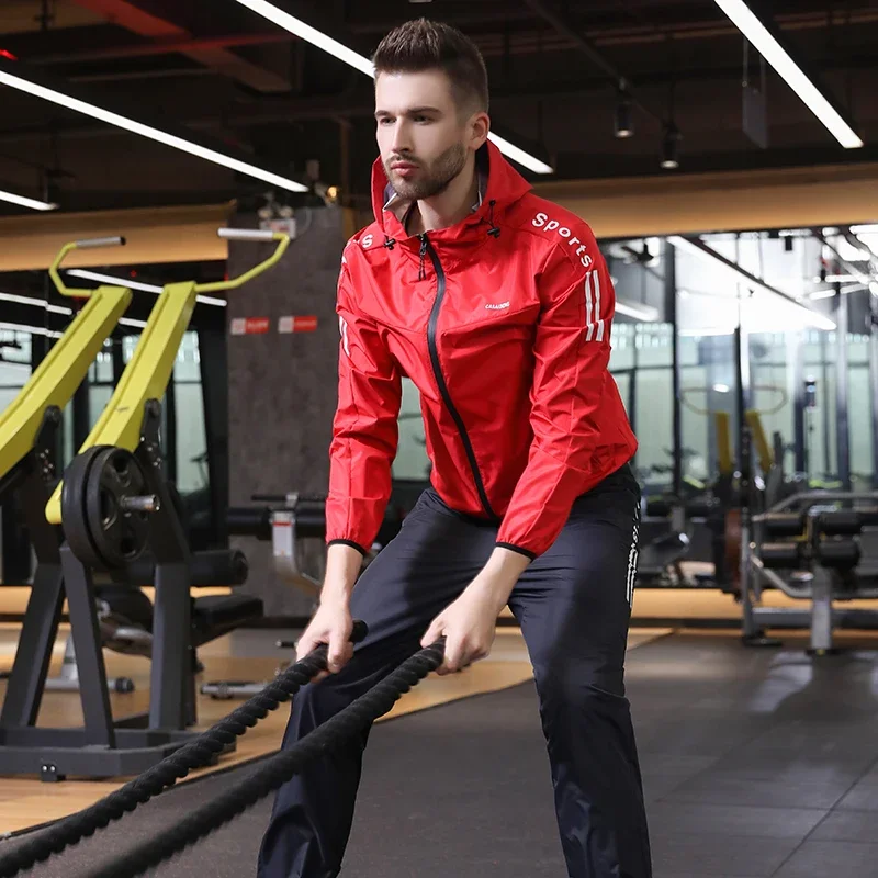 Sauna Suit Men Burning Sportswear Women Tracksuit Gym Clothing Set Fitness Bodybuilding Weight Loss Sweating Suit Plus Size