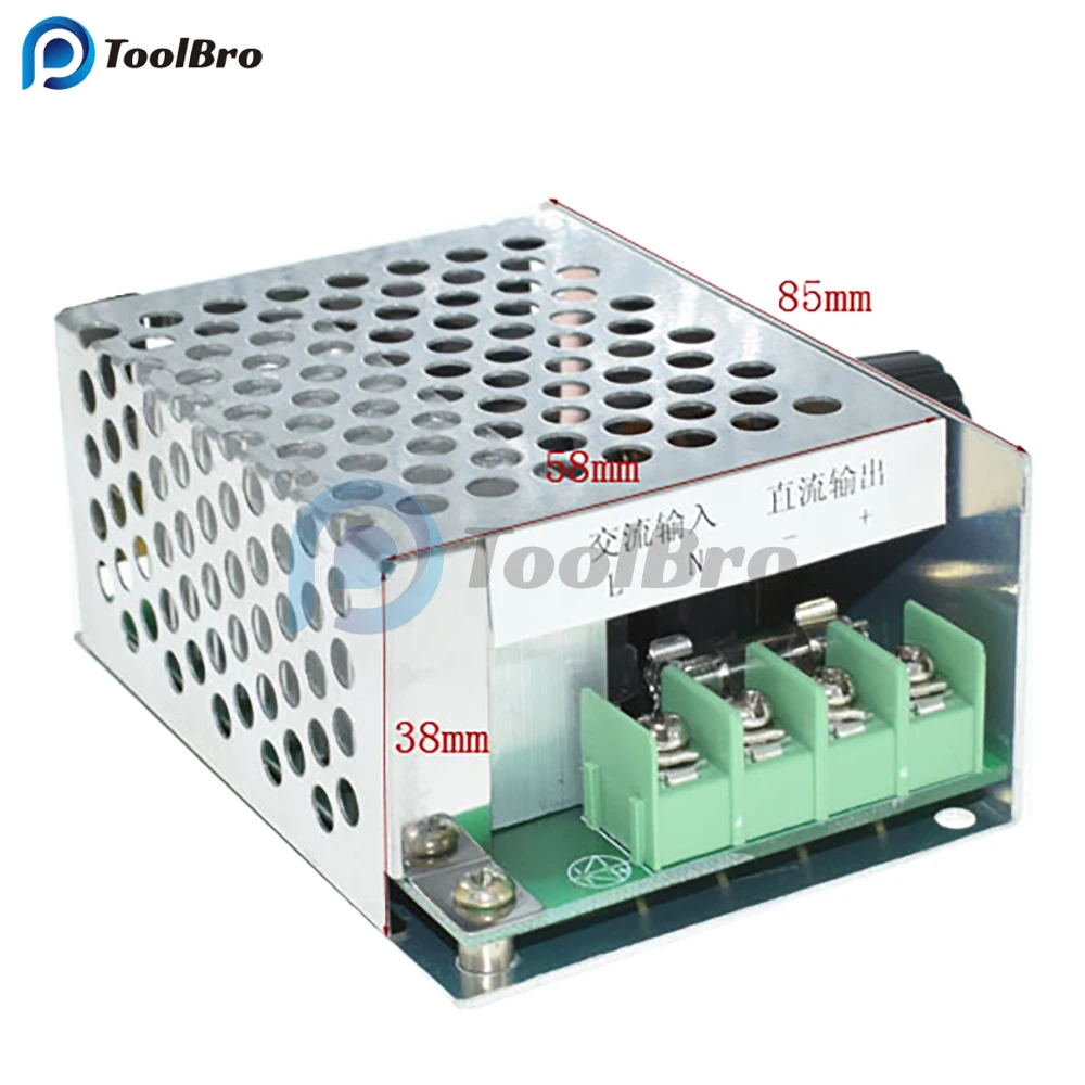 Description Picture 5 of itemInput AC 220V Output DC 10-210V PWM Controller Voltage Regulator DC Motor Speed Regulator Governor with Potentiometer Switch