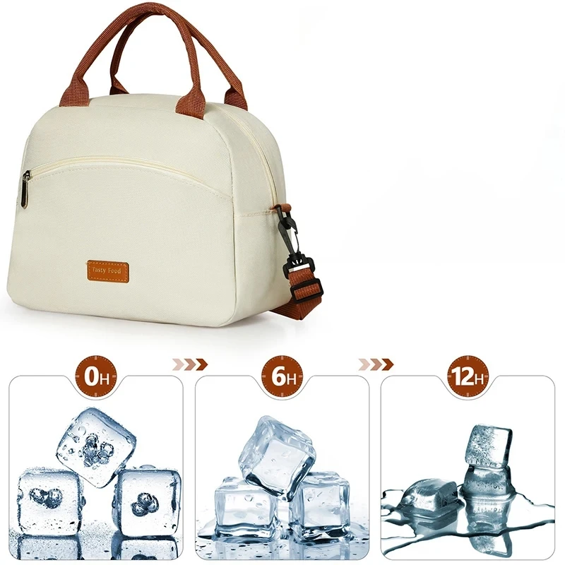 1pcs 방수 점심 가방 열 쿨러 사무실 식사 야외 캠핑 피크닉 절연 내구성 핸드백 운반 보관 상자