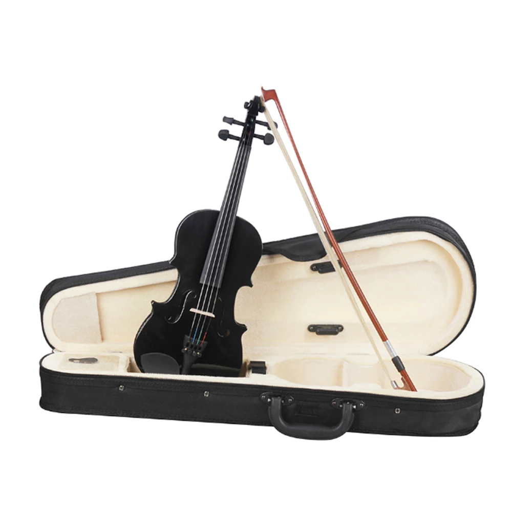 1 pc 4/4 Natural Acoustic Violin Retro Style Fiddle with Case & Bow Musical Instrument Accessories