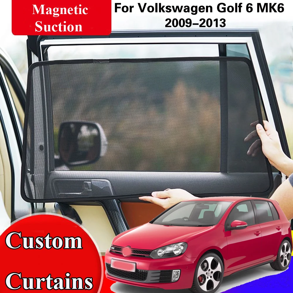 

For Volkswagen VW Golf 6 MK6 2009 2010 2011-2013 5K Side Sun Shade Shading Protection Window Curtain SunShades Car Accseeories