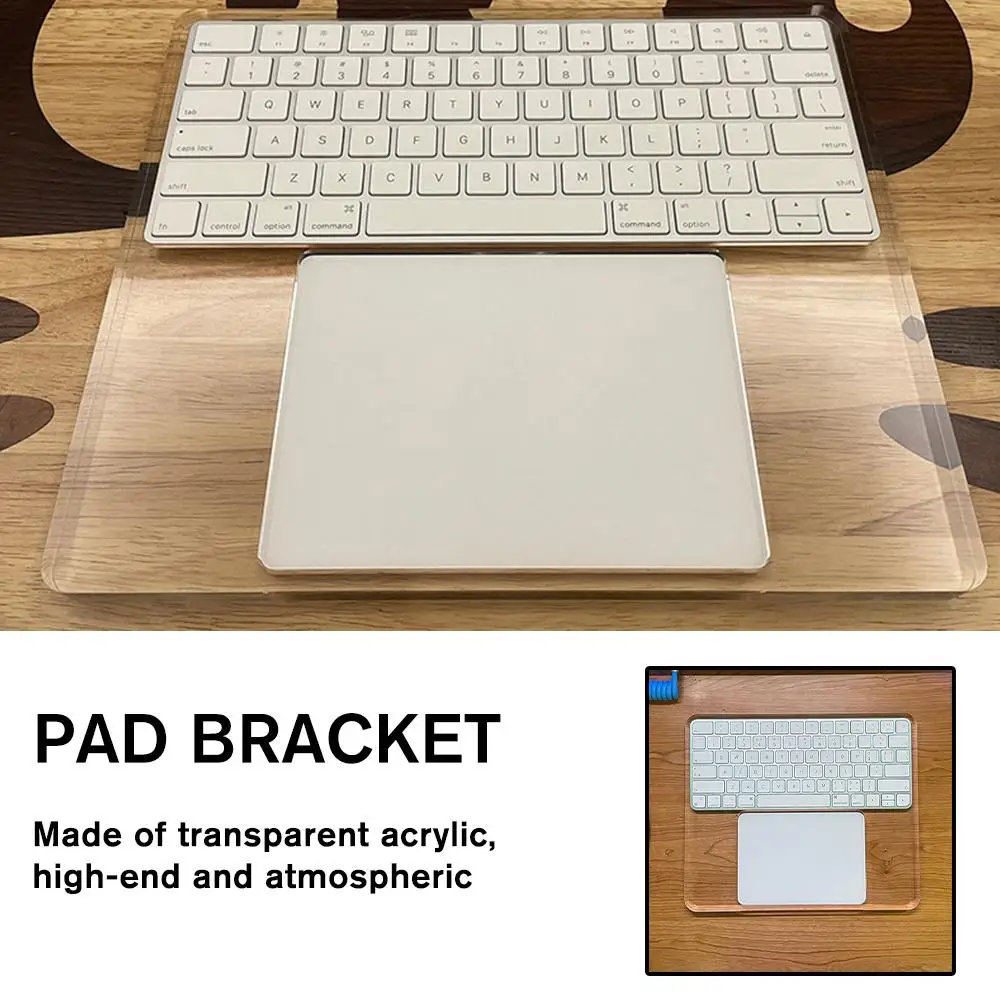 

Wrist Rest For 2023 Magic Trackpad 2/3 Keyboard With Id Numeric Acrylic Stand Station Transparent Crystal Pad Bracket U6h5
