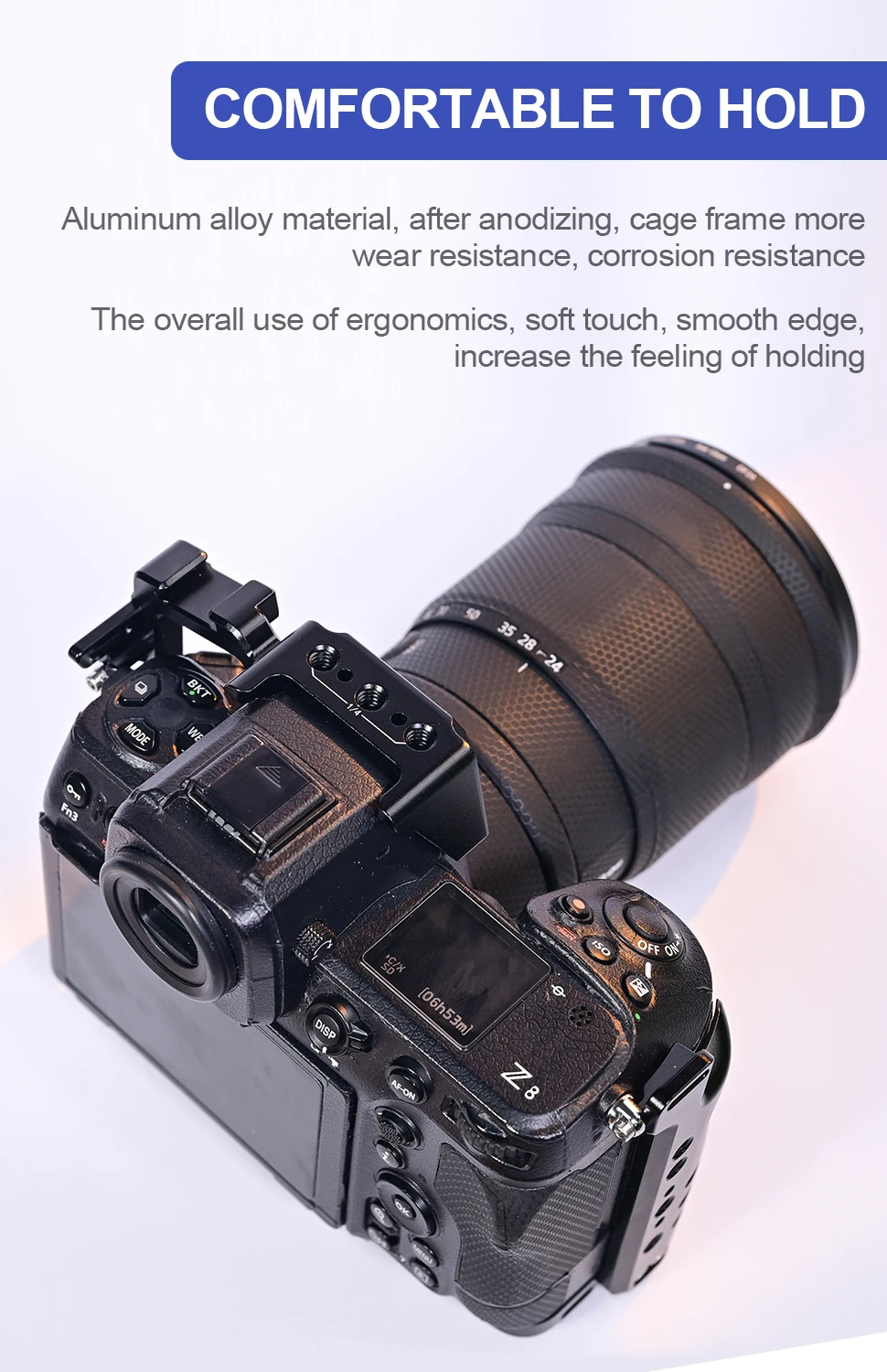 Camera Bracket Parts for Nikon Z8 Quick Release Brackets Protective Frame Profes