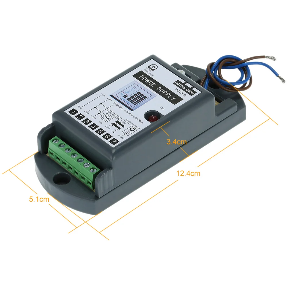 입력 AC110220V 출력 12V 3A 광범위 전압 내화성 소재 출입 통제 전원 공급 장치