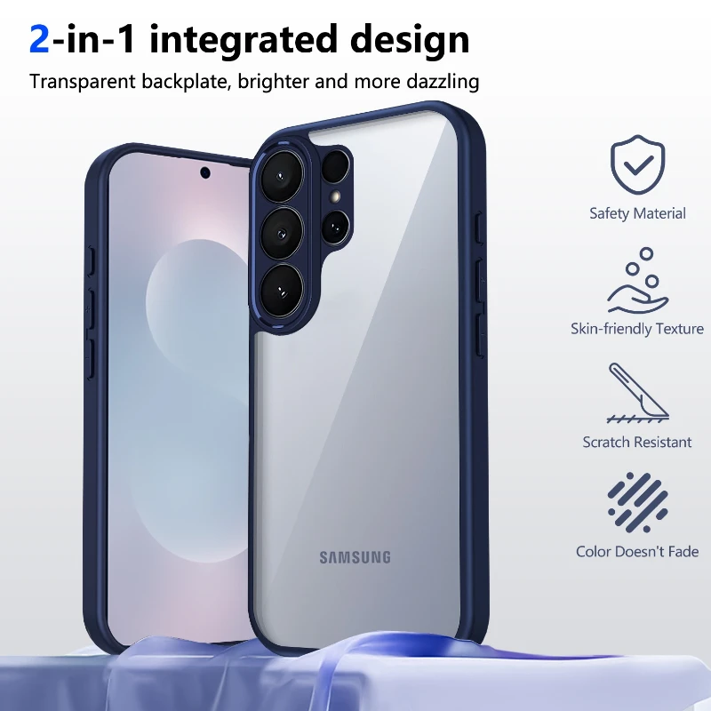 Luxury Transparent Shockproof Matte Protective Phone Case