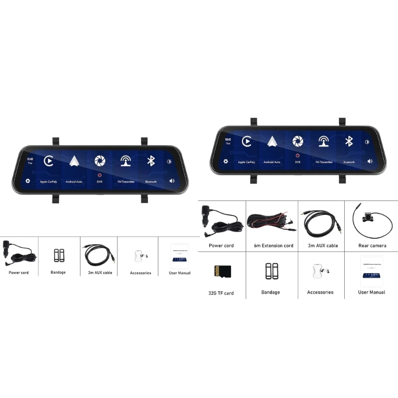 

50JA Wireless Carplay Auto Smart-Monitor With Voice Control FM-Transmitter Bluetooth-compatible Mirrorlink Multimedia Player