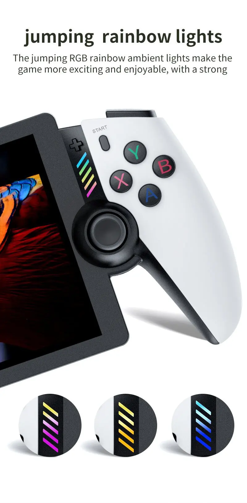 Retro Handheld Game Console With 7 Inch Lcd Hd Screen And Emulators_voghion.com