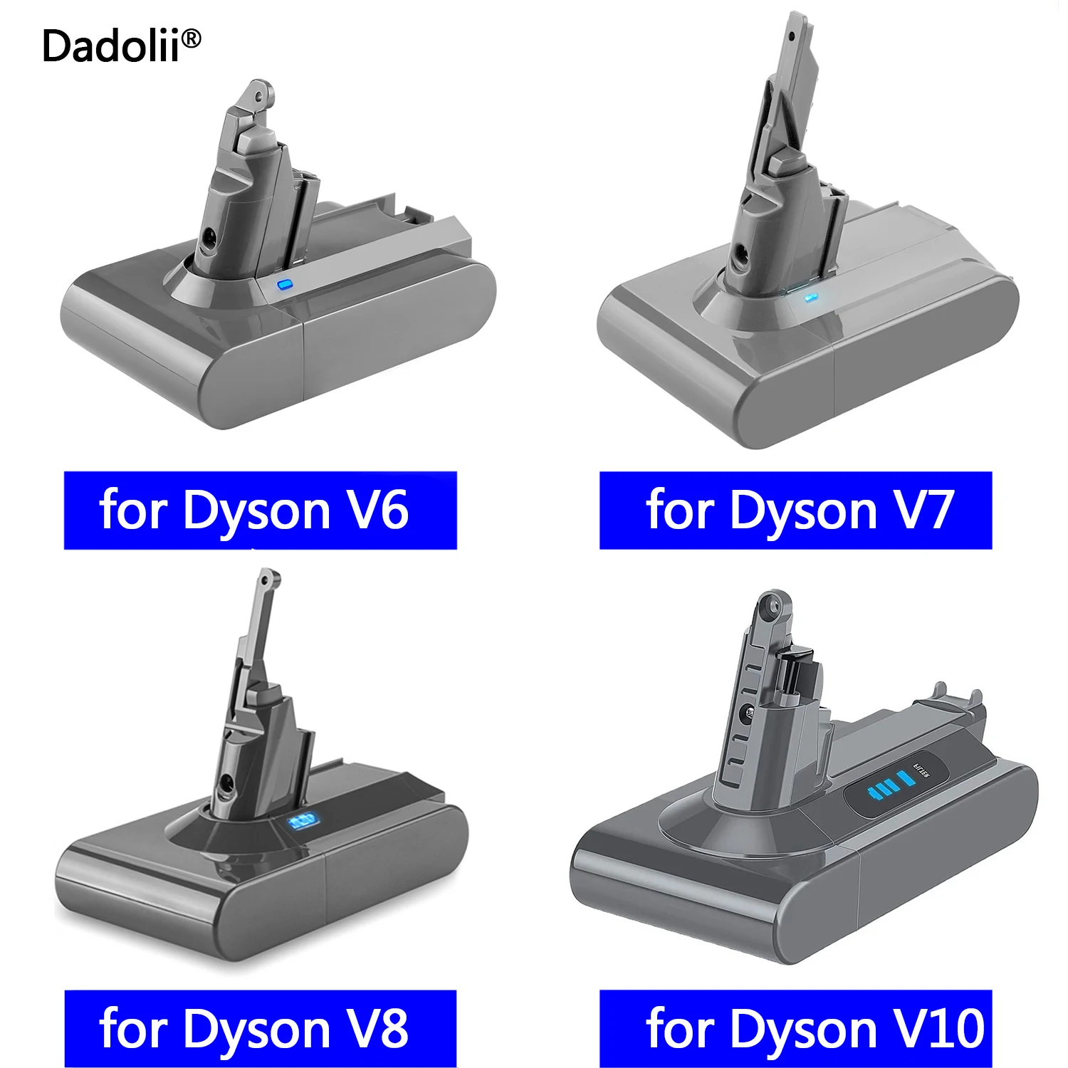 

Сменный аккумулятор Dadolii для Dyson V6 V7 V8 V10 Series SV12 DC62 SV11 SV10