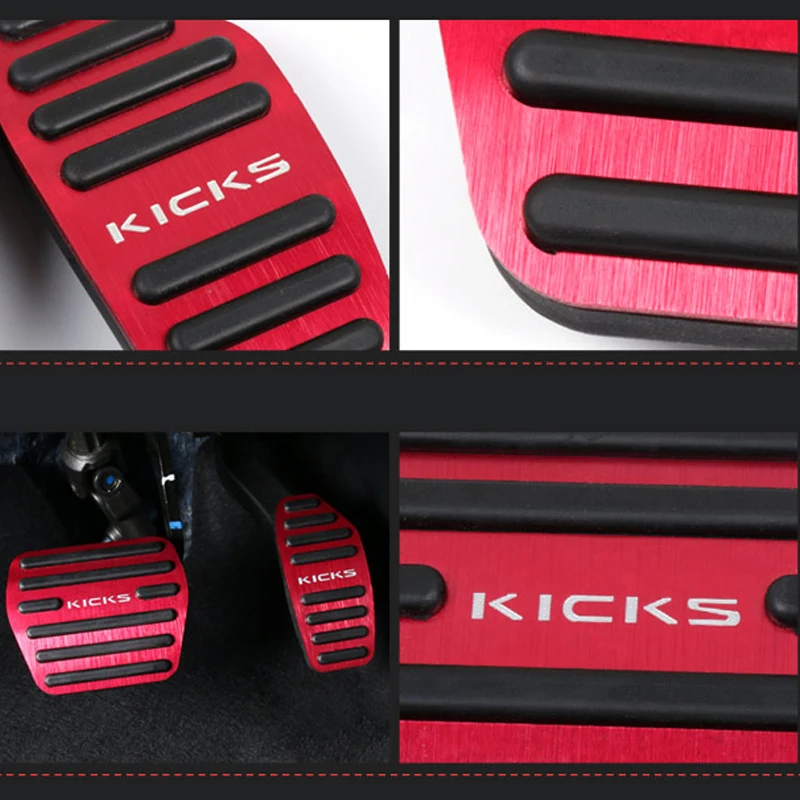 Car Foot Pedal Accelerator Brake Pedals Cover For Nissan Kicks P15 car pedals pedal cover stainless steel pedal cover