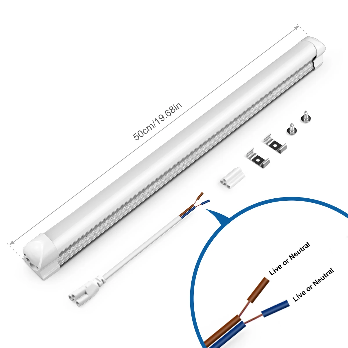 รูปสินค้า หลอดไฟ LED อลูมิเนียม T5 T8 50 ซม. 15-25 วัตต์