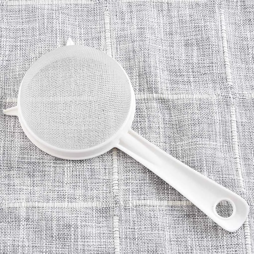 

Kitchen Handheld Plastic Reusable Screen Mesh Tea Leaf Strainer Flour Sieve Colander Soymilk Coffee Filter Kitchen Accessories