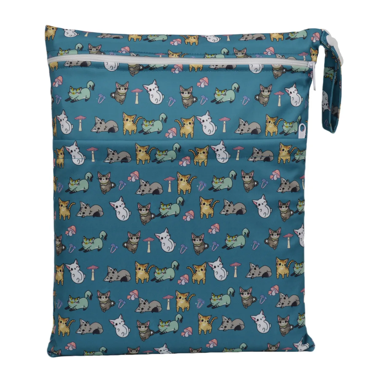 Borsa impermeabile per vestiti bagnati, 2 tasche con cerniera, riutilizzabile, lavabile, per nuoto, yoga, palestra, borsa da viaggio per spiaggia e piscina, A, Refer to description