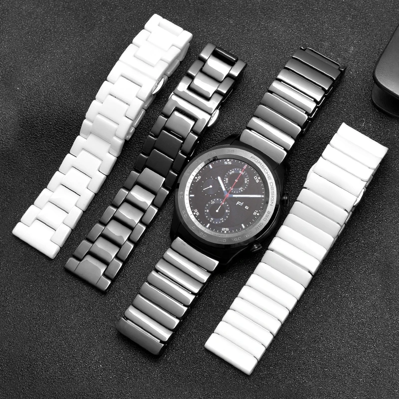 

Ceramic Metal buckle Strap For TicWatch Pro 3 Ultra GPS Strap For TicWatch GTX S2 E2 Correa Bracelet 22mm Wristbands Accessorie
