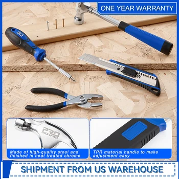 93-Piece Portable Tool Kit Home Repair Tool Set with Toolbox Organizer Small Starter Toolbox Kit for Students By Prostormer 5