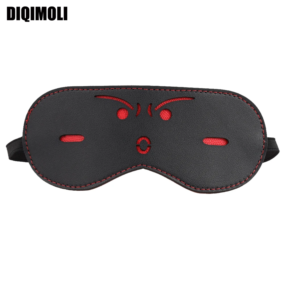 Sesso Prodotti del sesso Maschere per flirt BDSM Bondage Giocattoli erotici per il sesso Pelle Cartone animato Maschera per gli occhi Ombreggiatura Sonno Blindf_voghion.com