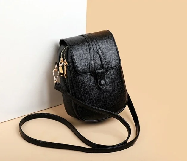 Mini sac femme bandoulière asymétrique organisé téléphone accessoires