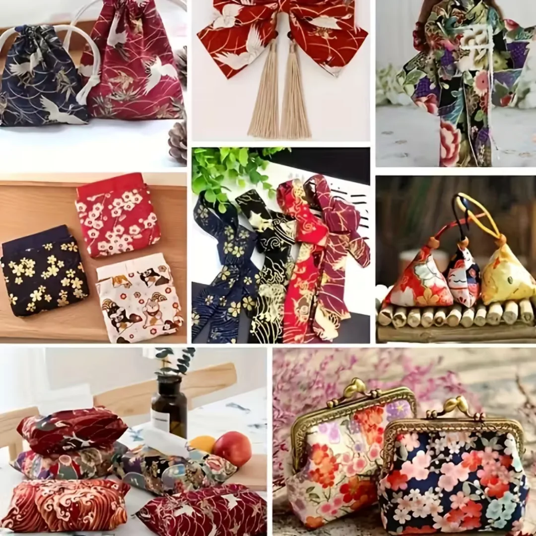 1Vintage Japanese Fabric Squares 4