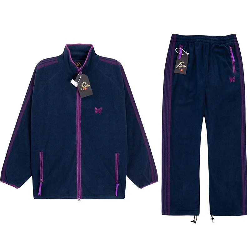 

Куртка бархатная с вышивкой «бабочка» для мужчин и женщин, свободная универсальная теплая верхняя одежда, осень-зима