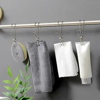 4pcs Stainless Steel Binder Clips with Hook Metal Hanger Clothespins for Hanging Outdoor Kitchen Office 1