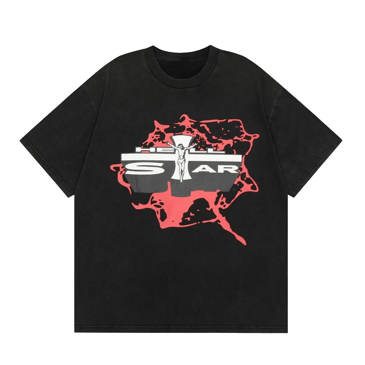 Hellstar Parent-Child Printed Oversized Hip-hop Tees - true-deals-club