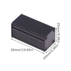Sleek Black Aluminum Extruded Project Enclosure Box - Compact 50x25x25mm Size - - (One size)