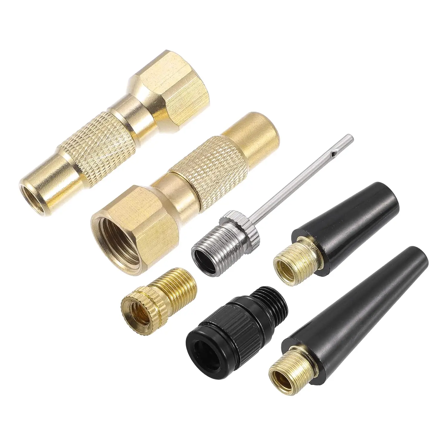 

Air Nozzle Kit with Quick Connector Brass Screw on Tire Inflator Chuck for Most Tire Gauges Air Inflators Pressure Gauge