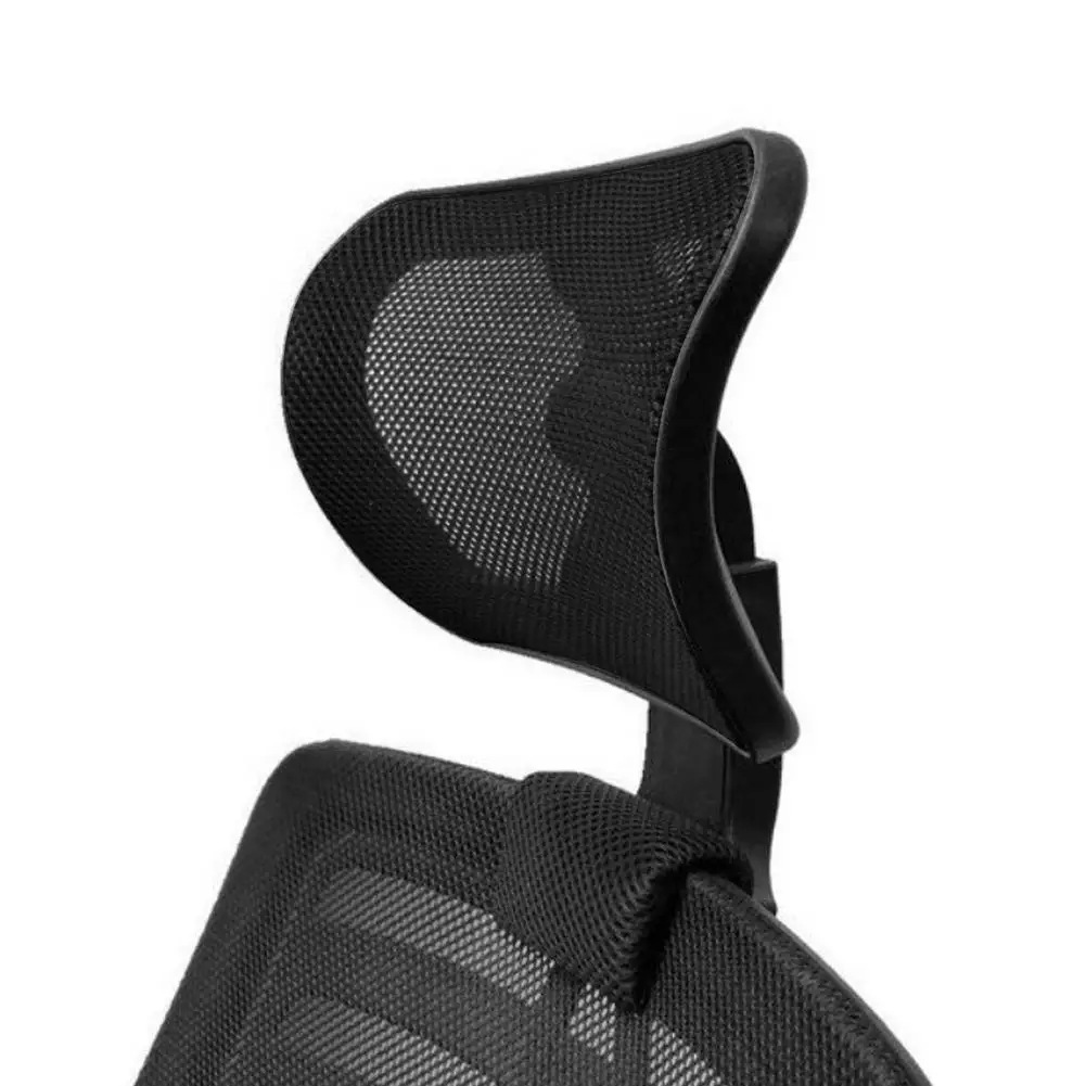 The Office Chair Headrest Attachment Universal Adjustable & Detachable Ergonomic Neck Support Cushion Clip On Black
