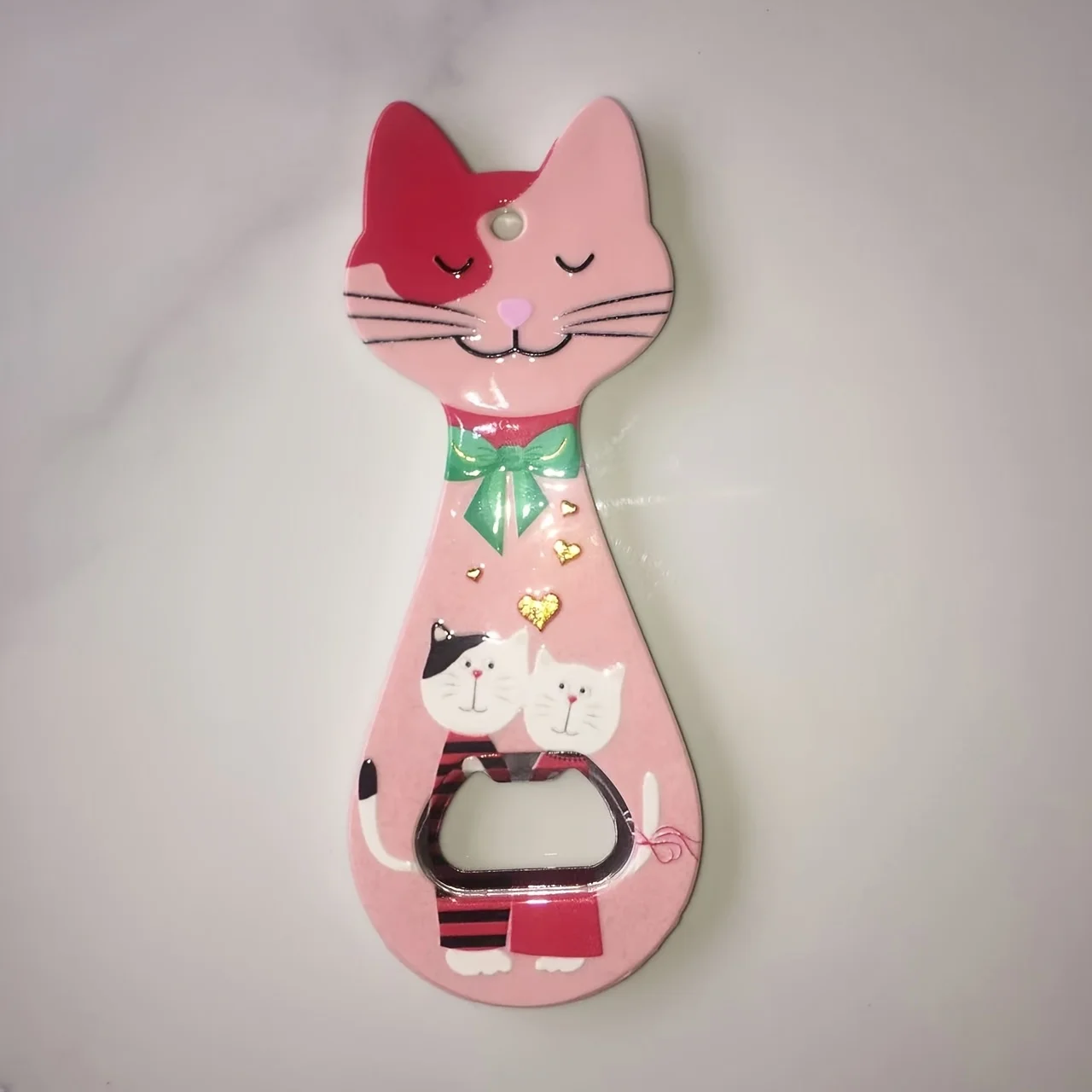 1Pc 고양이 맥주 병따개 주방 거실 냉장고 스티커 장식
