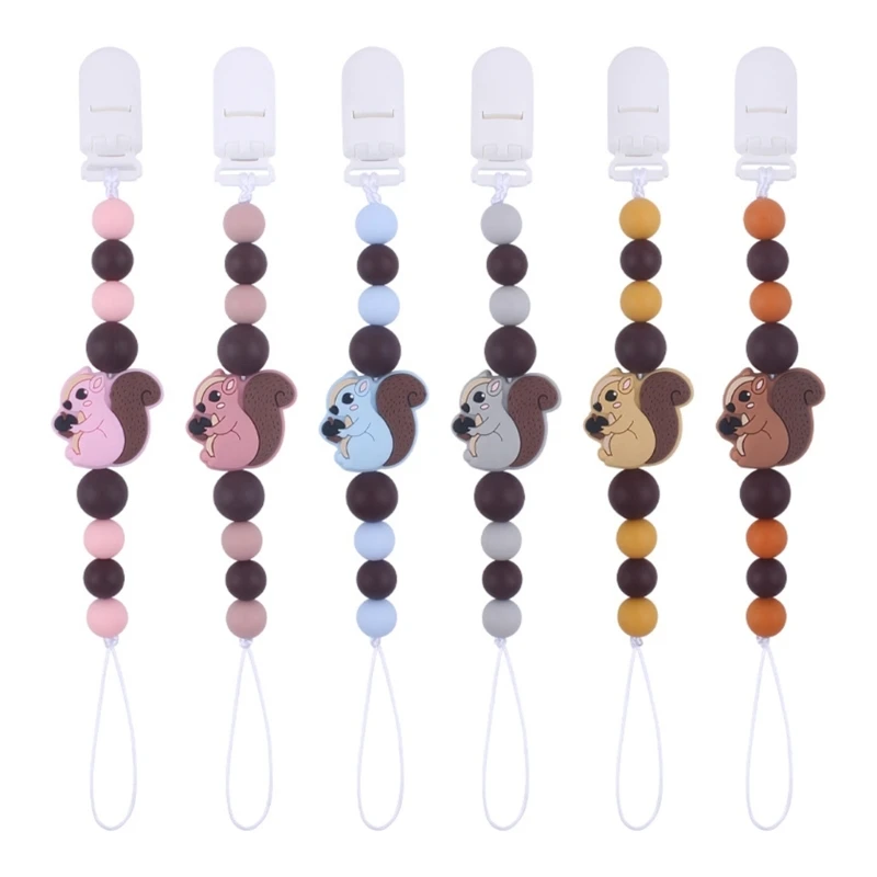 

Милый мультяшный узор, цепочка для соски, держатель, ремешок, анти-потерянная цепочка