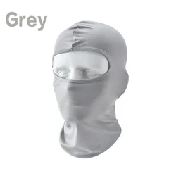 Outdoor Sports Windproof Full Face Mask - Milk Silk Cotton Balaclava for Riding, Hiking, and Cycling (GRAY)
