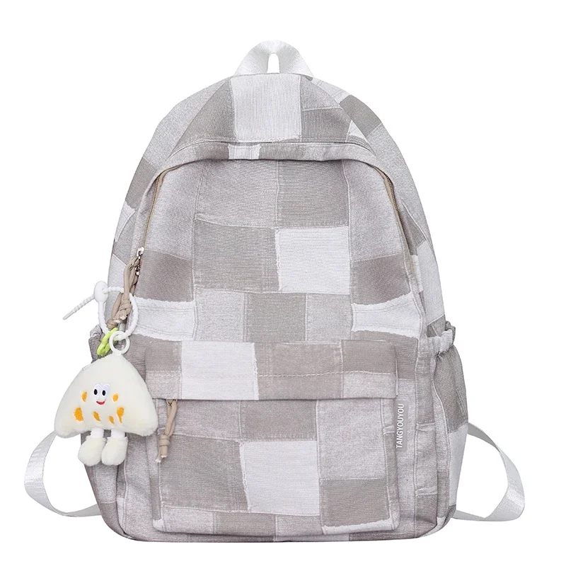 thumbnail image 1 of Mochila de nailon a cuadros versátil de gran venta a la moda 2024 Nueva mochila de viaje versátil de alta calidad y alta capacidad, 1 of 5