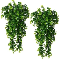 1Pcs Artificial 5Forks Rattan Eucalyptus Wall Hanging Simulation Greenery Fake Hanging Plants Vine Diy  Home Outdoor Decor Plant
