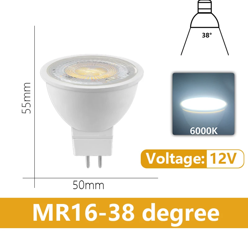 ตัวเลือกสินค้า หลอดไฟ LED GU5.3 12V ประหยัดพลังงาน