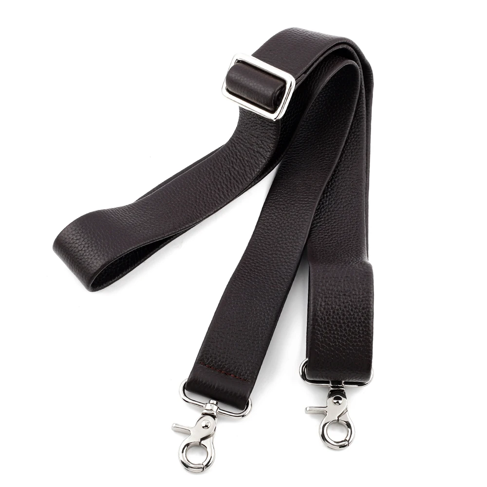 Genuine Leather Women Men Wide Shoulder Bag Strap Cowhide