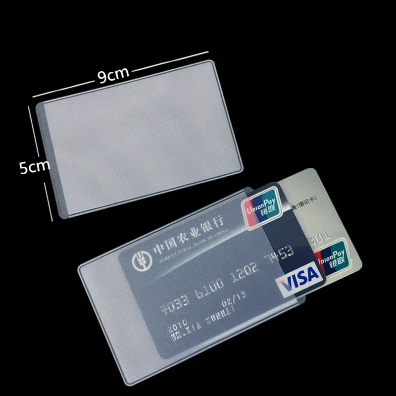Portatarjetas transparente impermeable, funda de plástico para tarjetas de identificación, Protector para pasaporte, bolsa protectora para tarjetas de crédito, 10 piezas