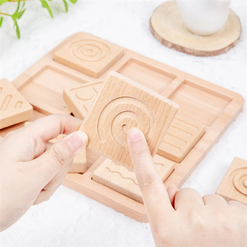 

Montessorie Games Touch Feeling Pad Board Montessori Sensorial Materials Educational Learning Sensory Toys For Children C64W