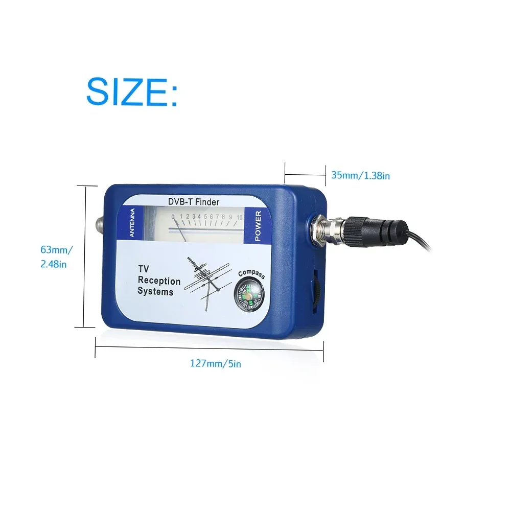 DVB-T TV Digital Aerial Terrestrial Signal Meter Antenna Finder Pointer TV Satellite Receiver Compass Reception Systems tv antenna finder