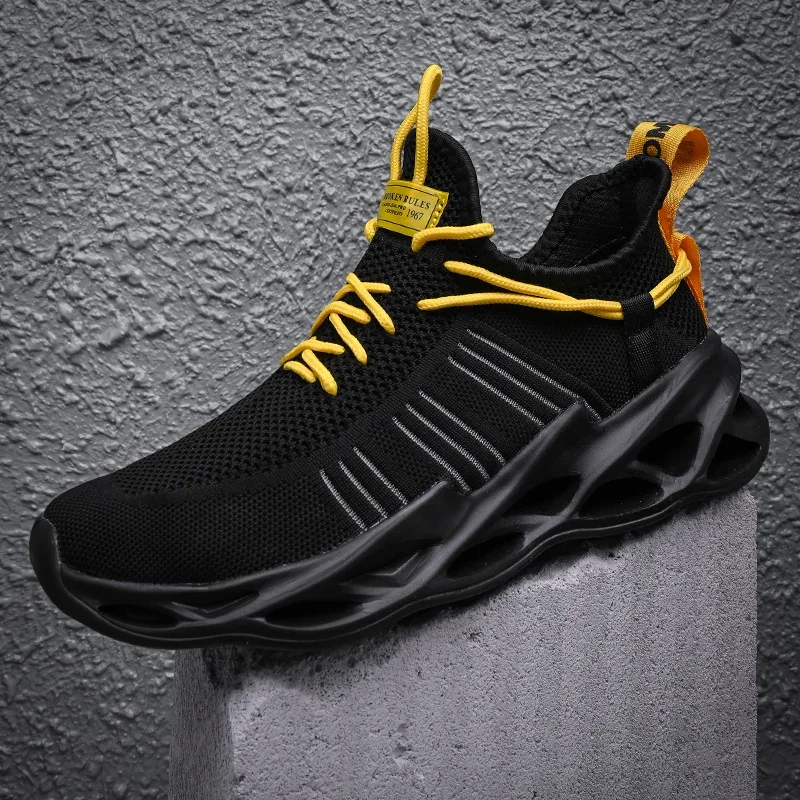 YRZL Sports Shoes Men Breathable Sneakers Comfortable Jogging Shoes for Men Non Slip Outdoor Walking Shoes Mesh Casual Sneakers 5