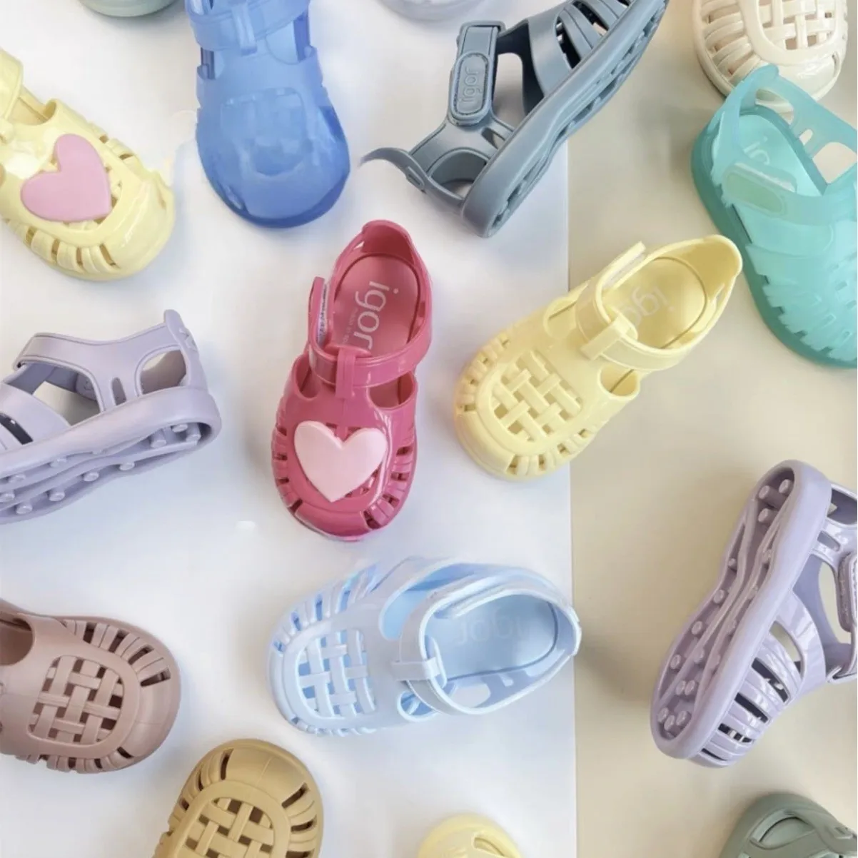 Children Sandals Solid Color Fashion Boys And Girls Roman Sandals Summer Classic Design