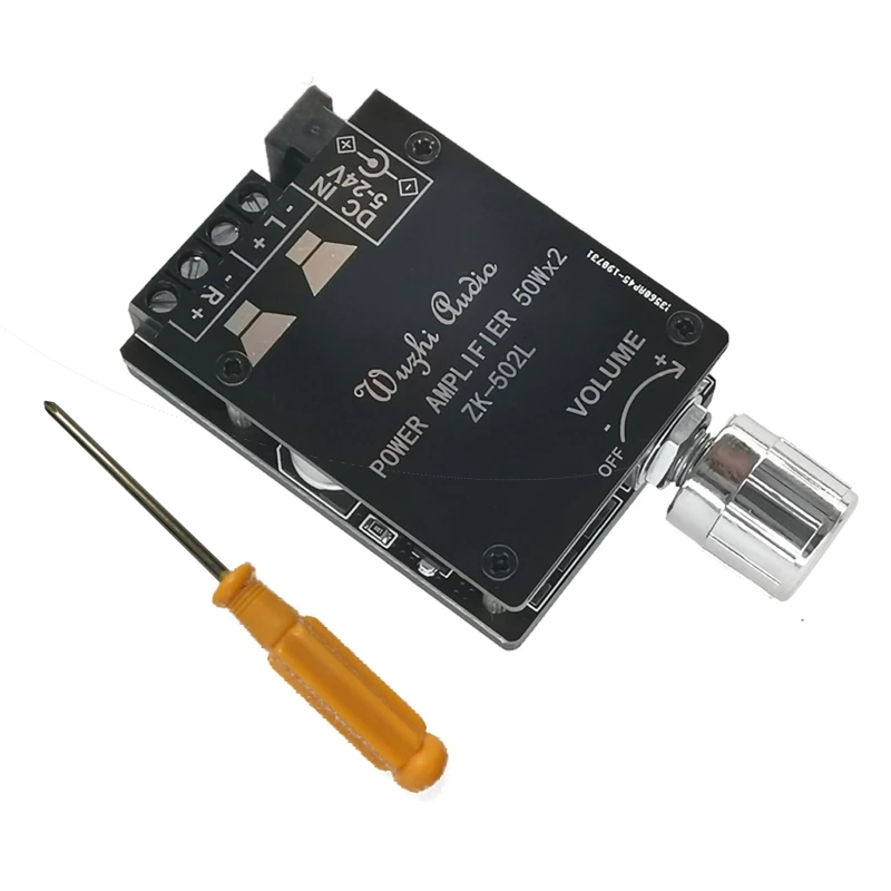 

ZK-502L Stereo Amplifier Power Amplifier Board Adjustable High Bass Dropship