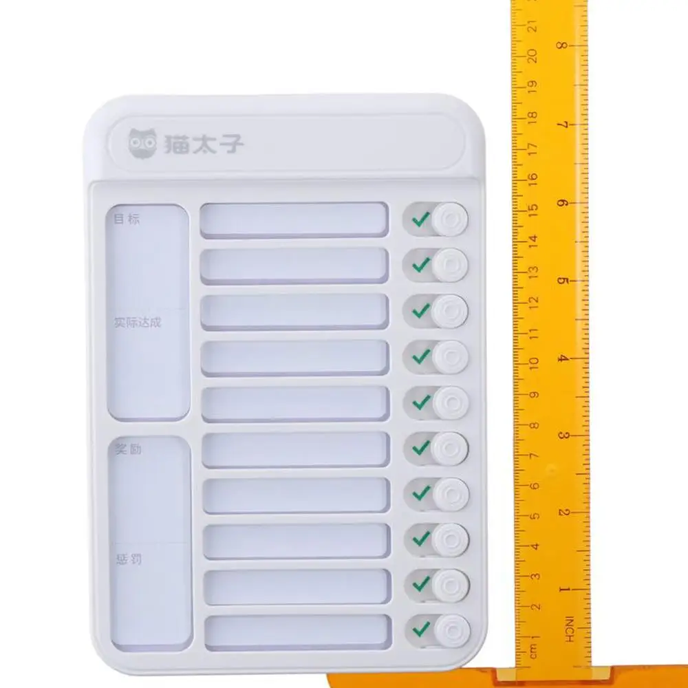 To Do List Checklist Board with 12 Cardstock, Check List Memo Board Chart Memo,Detachable Reusable Plastic Planner