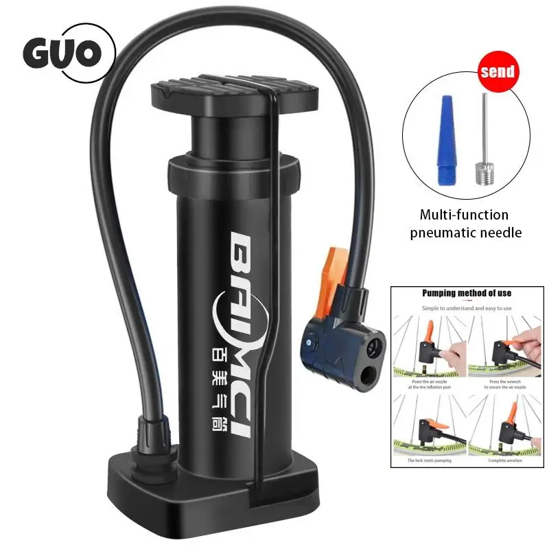 

MTB Bicycle Pump 140 PSI Bike Manual Air Pump Balloon Tire Inflator Schrader Valve Floor Pump Cycling Accesories