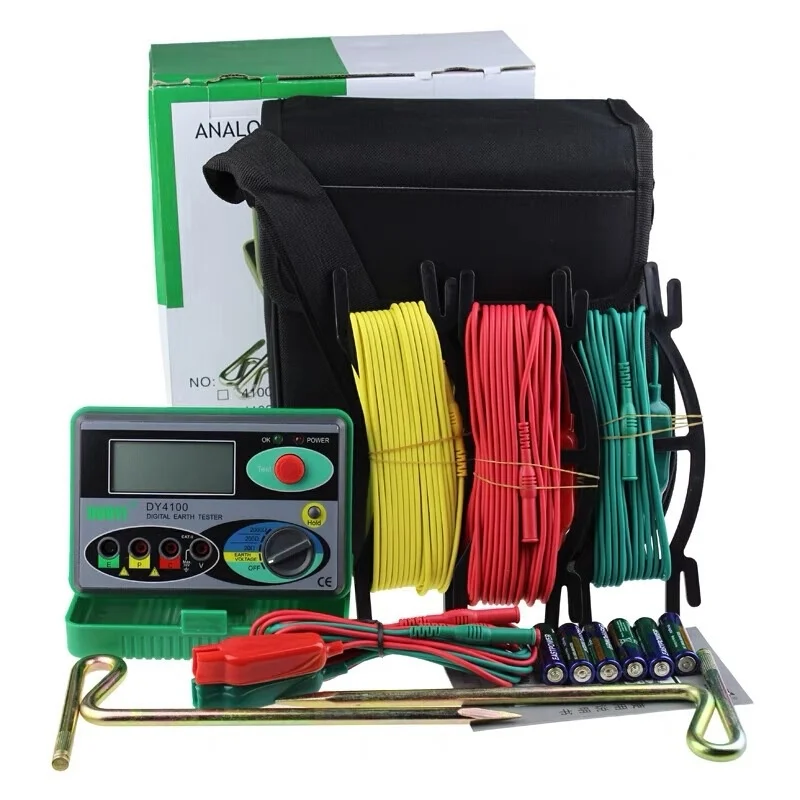 Digital Grounding Resistance Tester Lightning Protection Grounding Resistance Measuring Instrument Digital Shaking Table