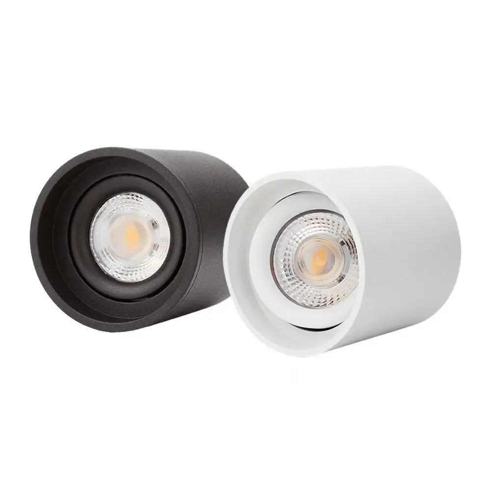 

Dimmable LED Spot light COB Downlight 9W12W15W20W Angle Adjustable Living Room Indoor Lighting Surface Mounted Ceiling Lamps
