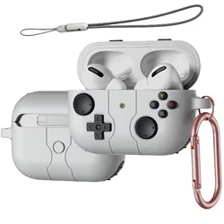 Game Console Design Silicone Protective Case Cover - Airpods Pro 3 (Gray)