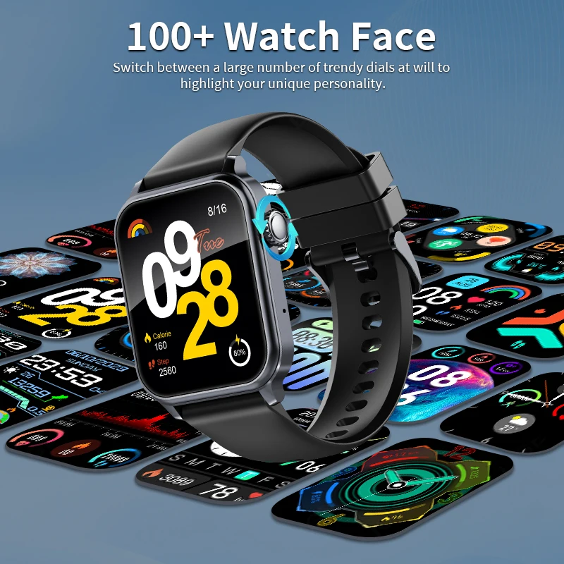 LIGE 1.83" Make Answer Call Smartwatch Men Women Wristwatch 600mAh Battery Fitness Message Alerts Smart Watch For Xiaomi Huawei