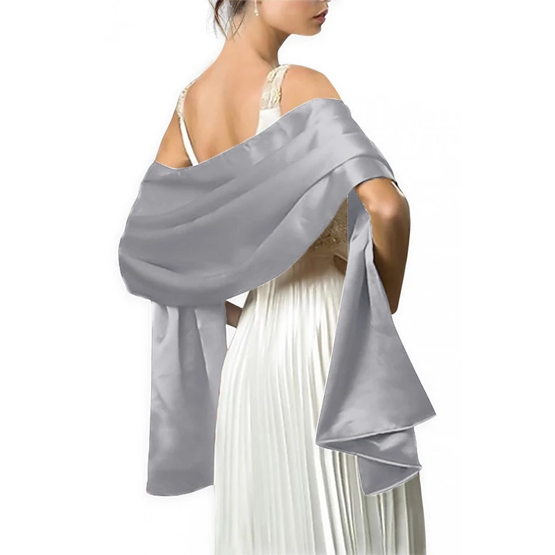 Scialle Bianco In Chiffon Da Donna – Elegante E Leggero Per Matrimoni, Serate Di Gala E Abiti Da Sposa (170x70 Cm)